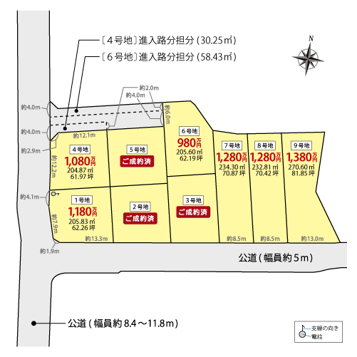 グロースツリー手賀野9区画 8号地 区画図・図面2