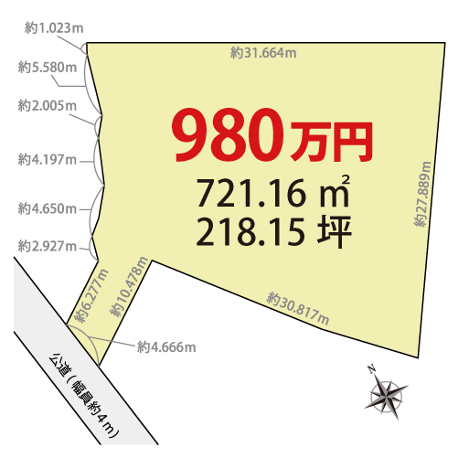 中津川市落合 1区画 区画図・図面2