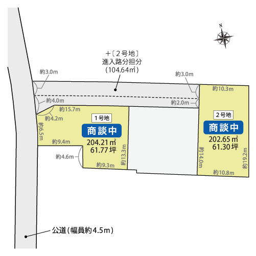 可児市下恵土2区画 2号地 区画図・図面2