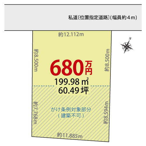 土岐市泉町大富 1区画 区画図・図面2