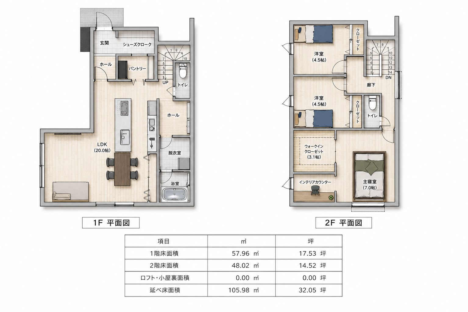 No.14 ホテルライクナチュラルA 間取り図1