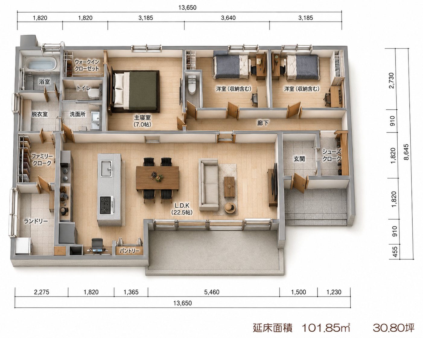 No.20 リゾートホテルライクA 間取り図1